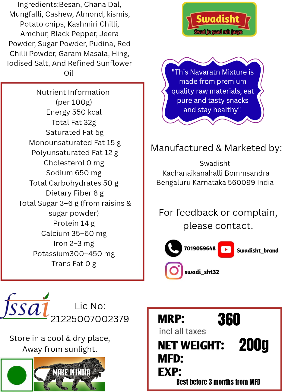 Navaratn Mixture ( Made with 100% natural ingredients)