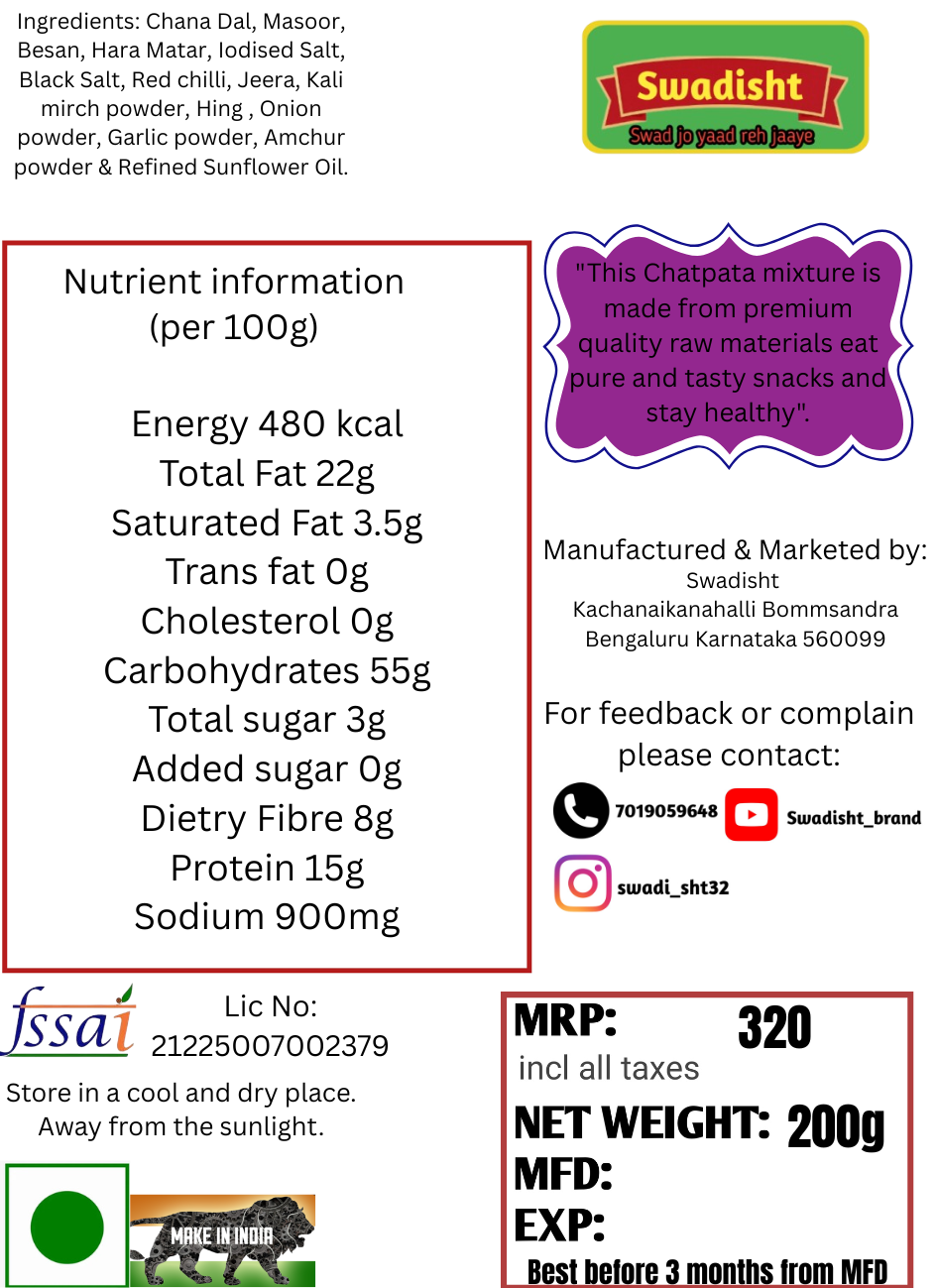 Chatpata mixture ( Made with 100% natural ingredients)