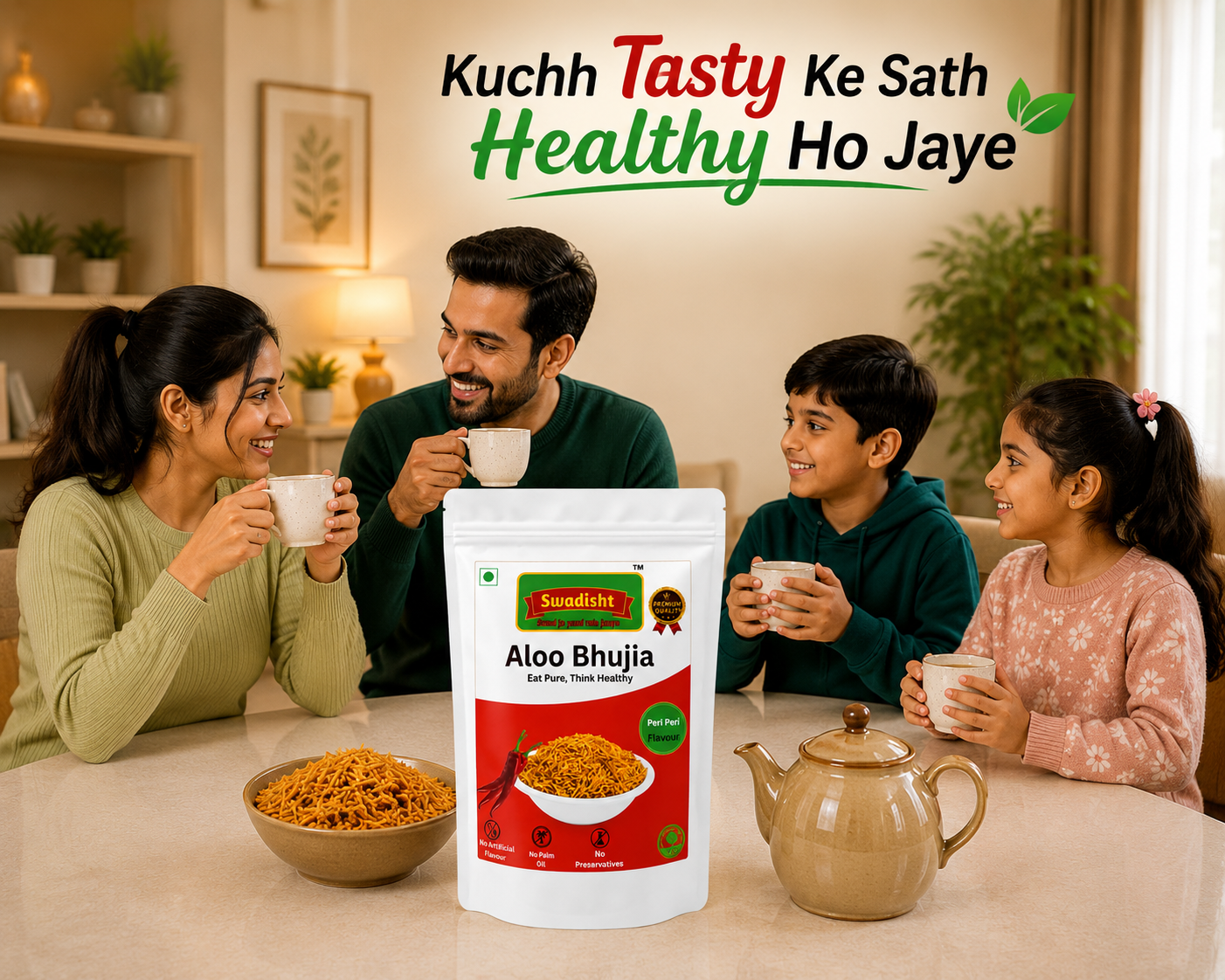 Healthy Aloo Bhujia Peri Peri Flavour 230 g