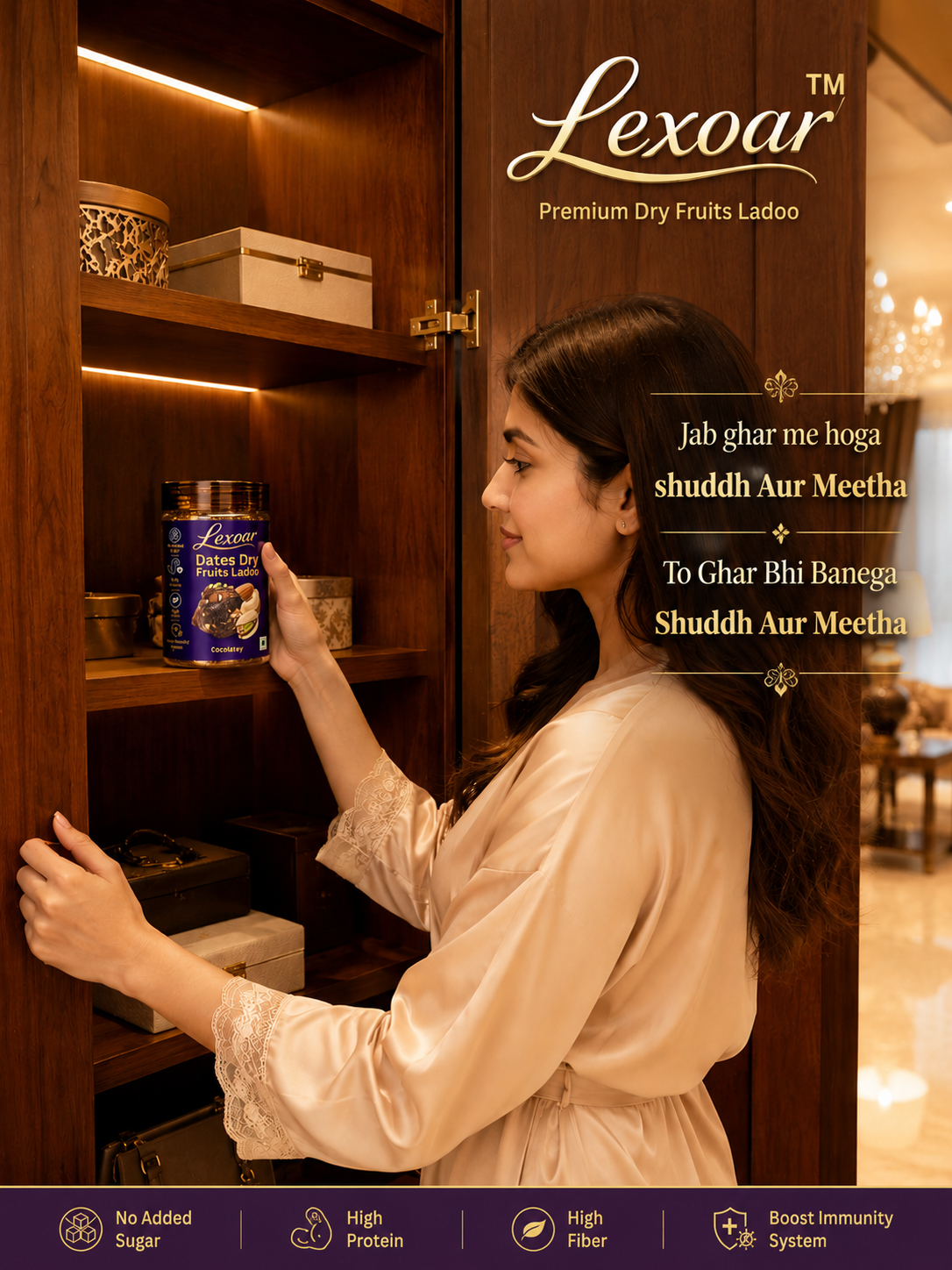 Chocolatey Dates Dry Fruits Ladoo In Jar 350g