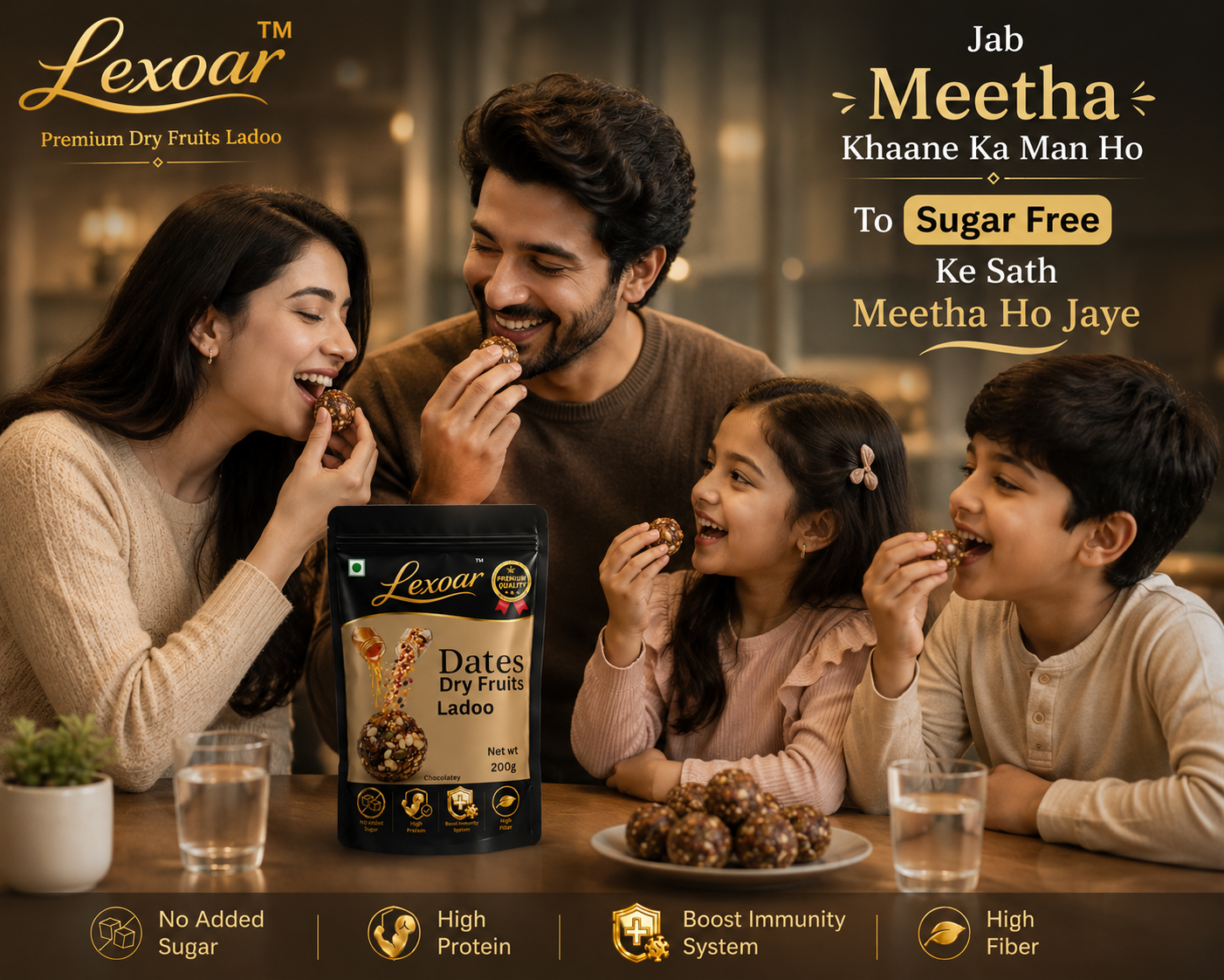Chocolatey Dates Dry Fruits Ladoo 200g