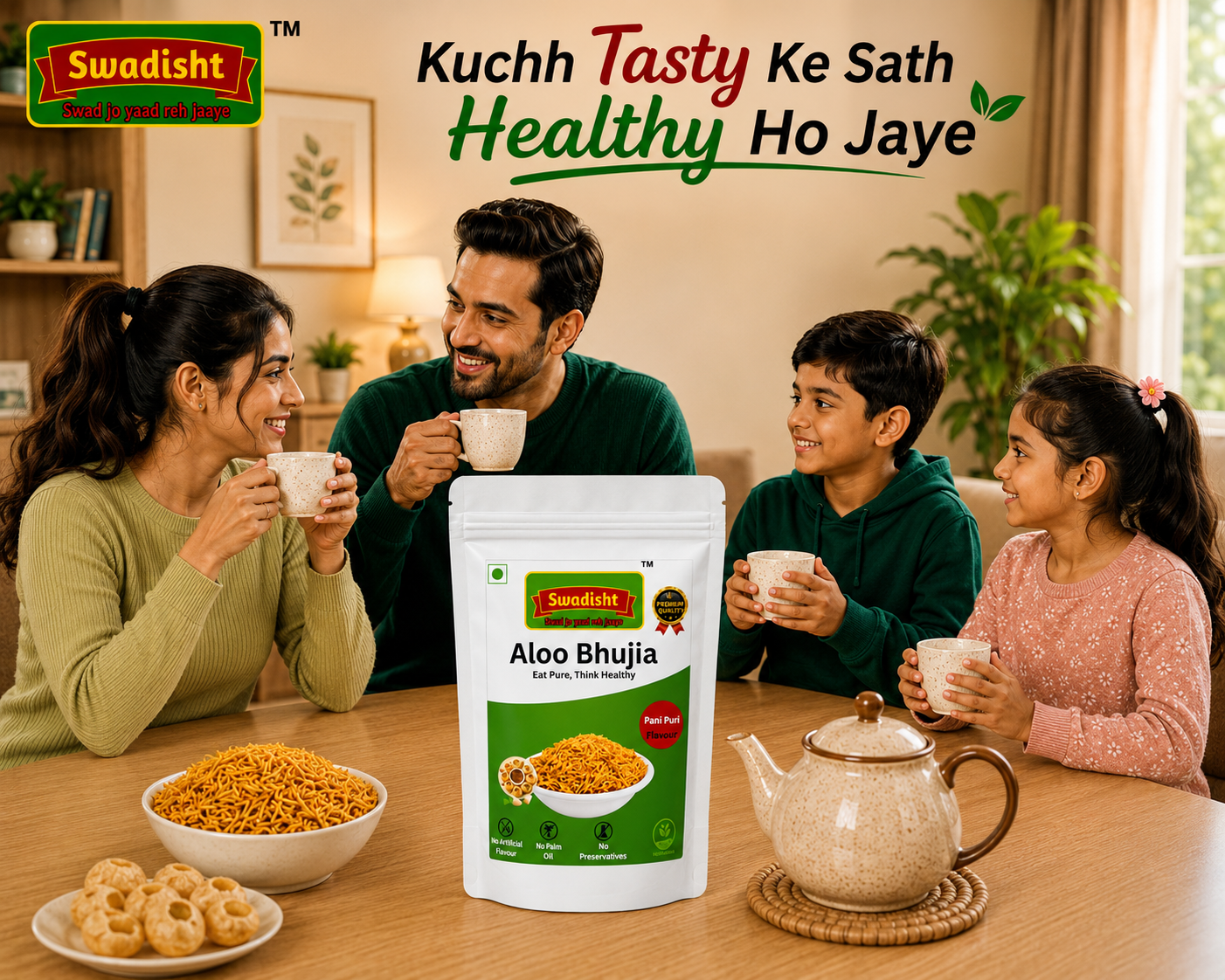 Chile Lemon 230g , Pani Puri Flavour Aloo Bhujia 230g