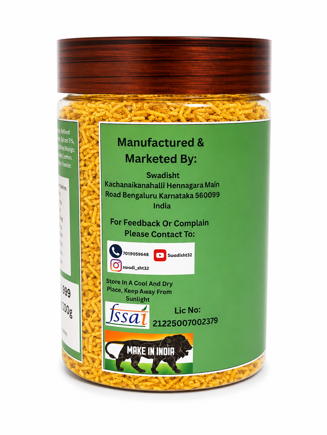 Healthy Aloo Bhujia Pani Puri Flavour 230 g In Jar