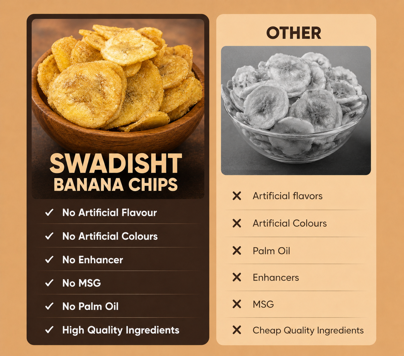 Tangy Tomato 85g, Desi Aachari Flavour Banana Chips 85g