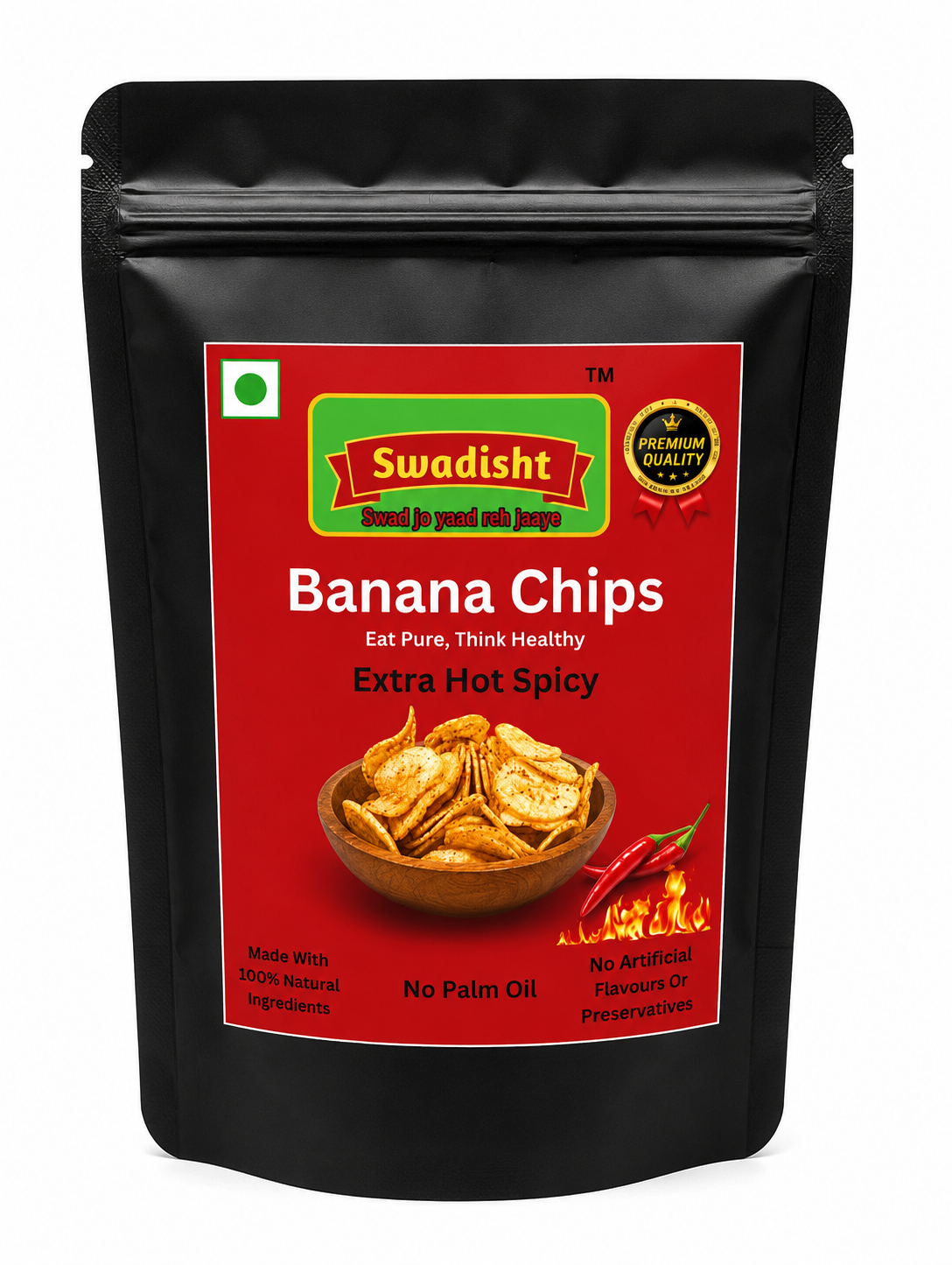 Kerala Banana Chips Extra Hot Spicy Flavour 85g
