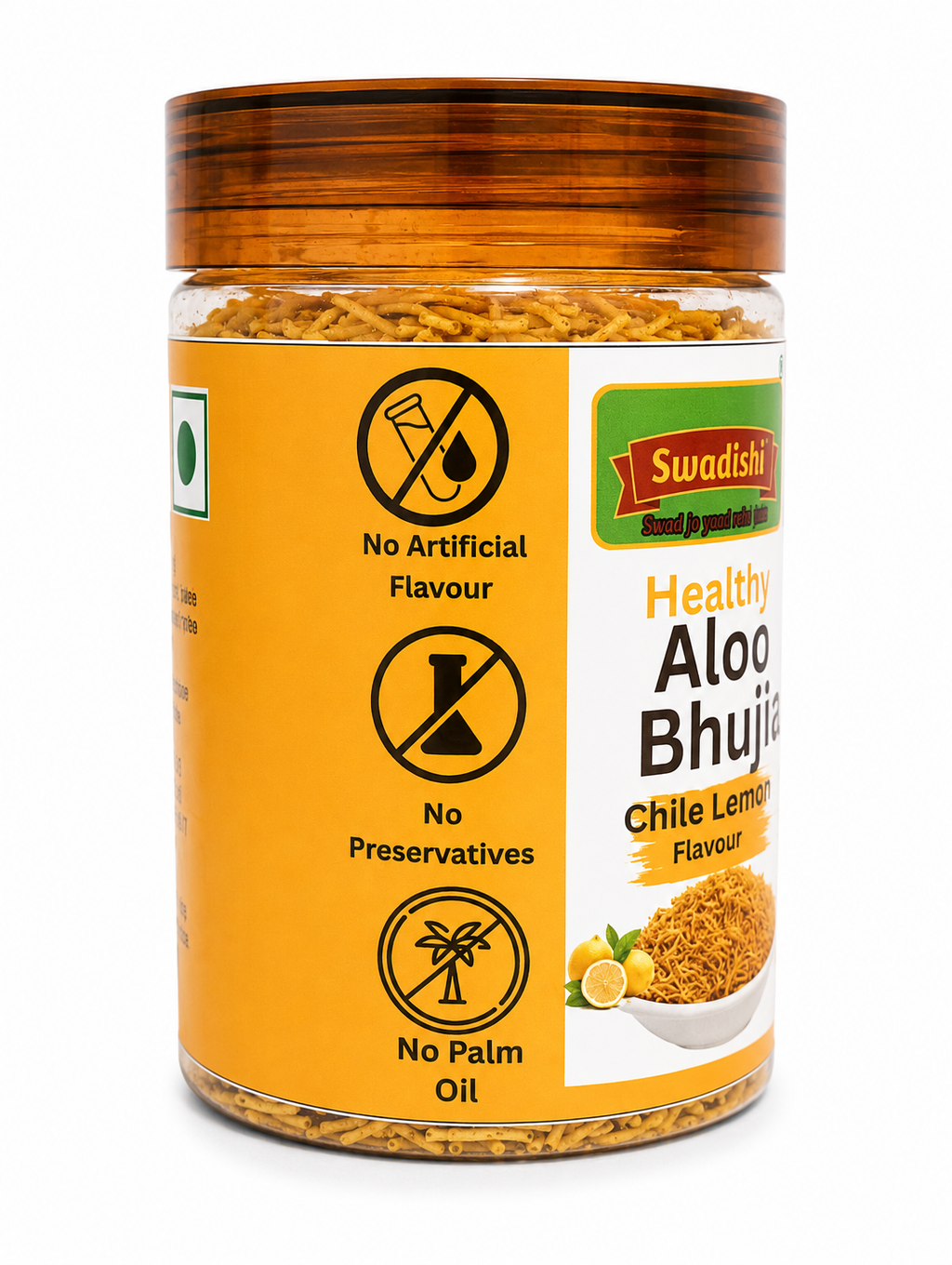 Healthy Aloo Bhujia Chile Lemon Flavour 200 g In Jar